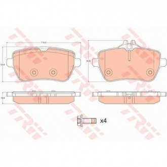 Колодки тормозные TRW GDB2014