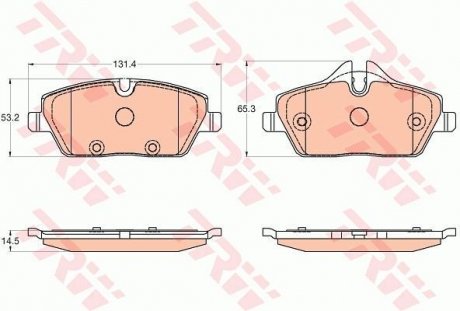 Колодки гальмівні дискові TRW GDB2038