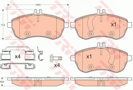 Гальмівні колодки TRW GDB2056