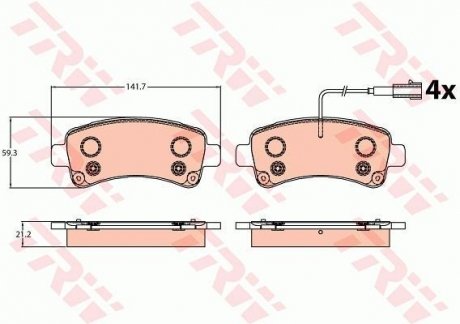 Гальмівні колодки, дискові TRW GDB2106