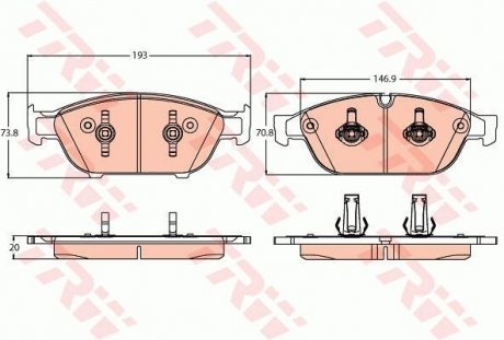 Колодки гальмівні дискові TRW GDB2113