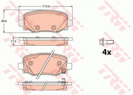 Гальмівні колодки TRW GDB2116