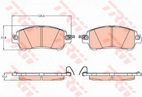 Комплект тормозных колодок из 4 шт. дисков TRW GDB2122 (фото 1)