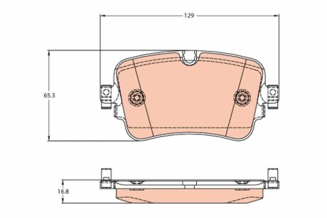 Комплект гальмівних колодок з 4 шт. дисків TRW GDB2131