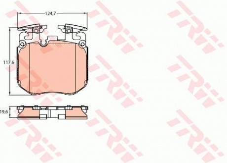 Колодки тормозные дисковые TRW GDB2147