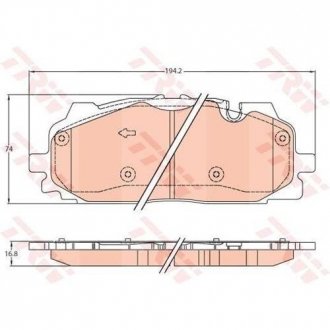 Комплект тормозных колодок из 4 шт. дисков TRW GDB2158 (фото 1)