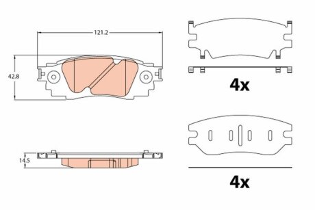 Гальмівні колодки, дискові TRW GDB2183