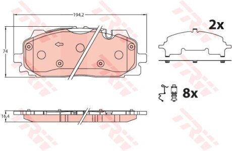 Гальмівні колодки TRW GDB2190