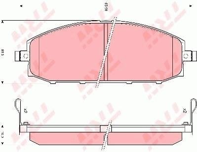 Комплект гальмівних колодок, дискове гальмо TRW GDB3222