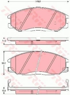 Колодки тормозные TRW GDB3257