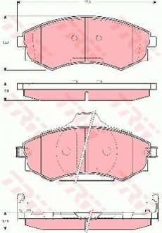 Комплект тормозных колодок, дисковый тормоз TRW GDB3283