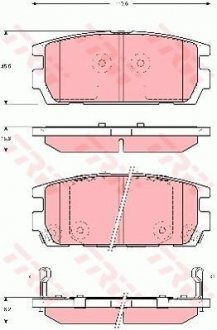 Гальмівні колодки, дискові TRW GDB3296 (фото 1)