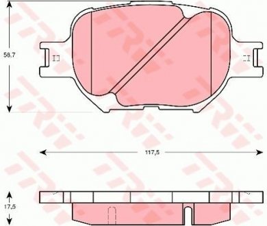 Колодки гальмівні дискові комплект TRW GDB3316