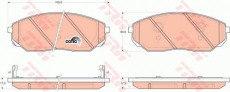 Комплект тормозных колодок из 4 шт. дисков TRW GDB3343 (фото 1)