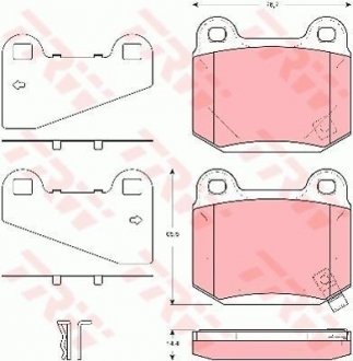 Гальмівні колодки MITSUBISHI - NISSAN - SUBARU Lancer Evolution/350Z/Impreza TRW GDB3350