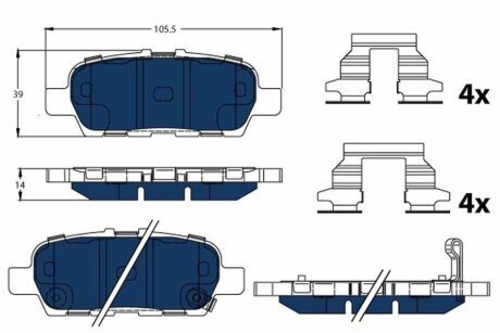 Гальмівні колодки, дискові TRW GDB3508BTE