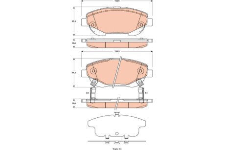 Гальмівні колодки TRW GDB3518