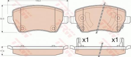 Гальмівні колодки TRW GDB3546