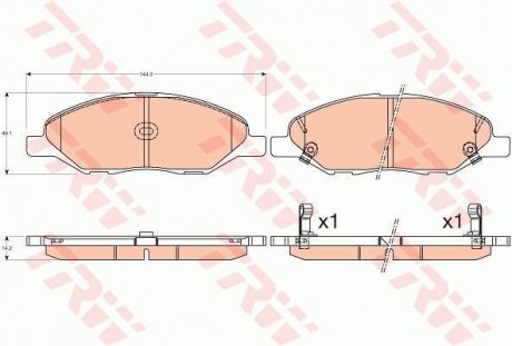 Колодки тормозные TRW GDB3577