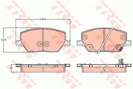 Гальмівні колодки, дискові TRW GDB3629