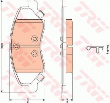 Колодки тормозные TRW GDB4141