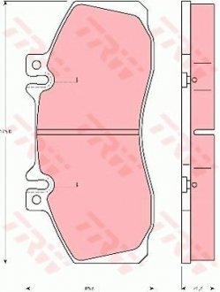 Комплект гальмівних колодок, дискове гальмо TRW GDB5050 (фото 1)