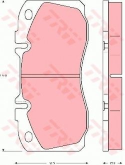 Комплект гальмівних колодок, дискове гальмо TRW GDB5068 (фото 1)