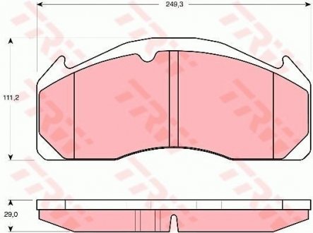 Комплект гальмівних колодок, дискове гальмо TRW GDB5085