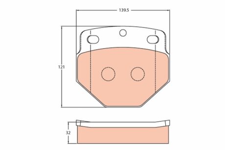 Колодки дискові гальмівні COTEC, комплект TRW GDB5087