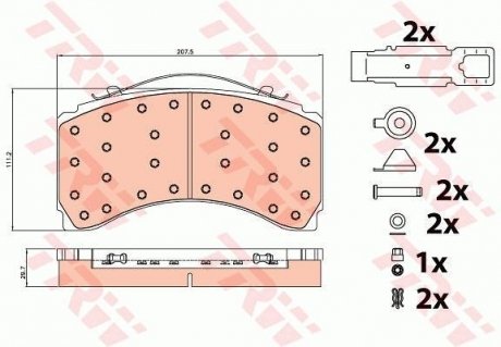 Гальмівні колодки, дискові TRW GDB5116