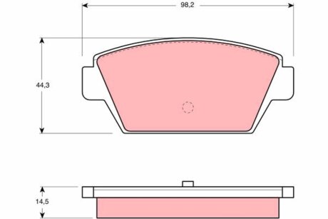 Комплект гальмівних колодок, дискове гальмо TRW GDB945