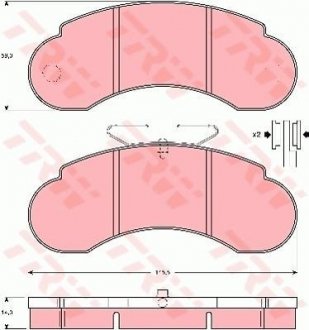 Гальмівні колодки, дискові TRW GDB950