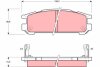 Комплект гальмівних колодок, дискове гальмо TRW GDB990 (фото 1)