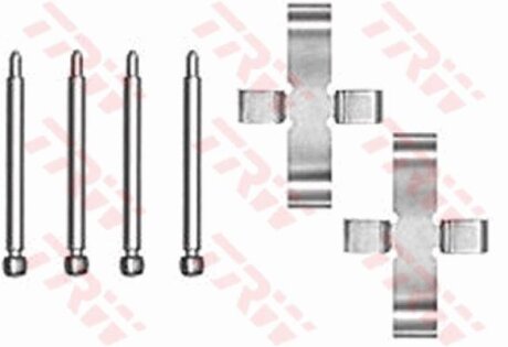 Монтажний к-кт гальмівних колодок TRW PFK198