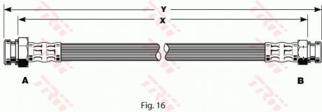 Шланг тормозной TRW PHA292