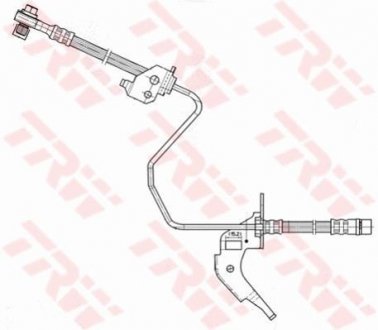 Шланг тормозной OPEL Astra/Combo/Meriva "RR "00-14 TRW PHD566