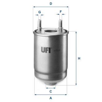 ФИЛЬТР ТОПЛИВНЫЙ UFI 24.186.00