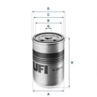 ФИЛЬТР ТОПЛИВНЫЙ iveco 70-16, 83-92 UFI 2430700