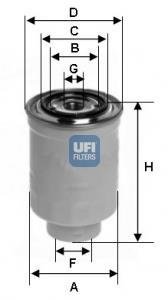 Топливный фильтр UFI 24.411.00