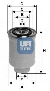 ФИЛЬТР ТОПЛИВНЫЙ UFI 24.465.00