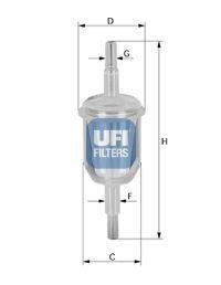 Топливный фильтр UFI 31.009.70