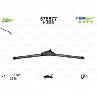 Щітка склоочисника HU55B HydroConnect Upgrade LHD 55cm x 1шт. Valeo 578577