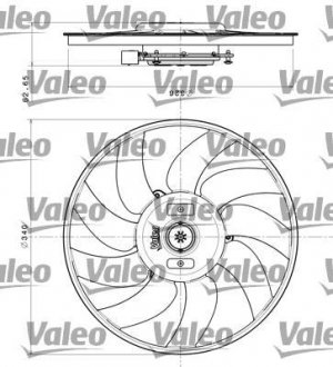 Вентилятор охлаждения двигателя Valeo 696349 (фото 1)