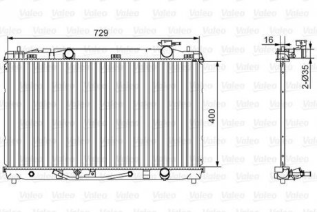 Радиатор системы охлаждения Valeo 701526