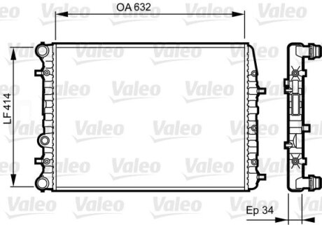 Радіатор охолодження двигуна Valeo 732864