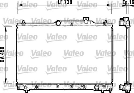 Радіатор охолоджування Valeo 734201