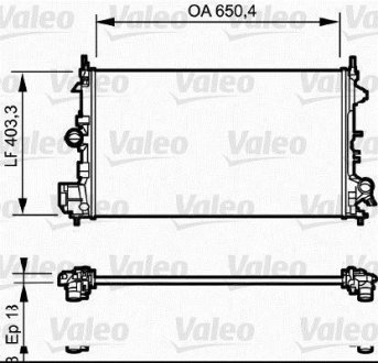 Радиатор системы охлаждения Valeo 734981