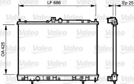 Радіатор системи охолодження Valeo 735202 (фото 1)