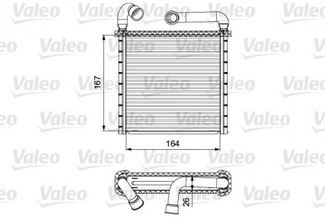 Радіатор обігрівача Valeo 811506