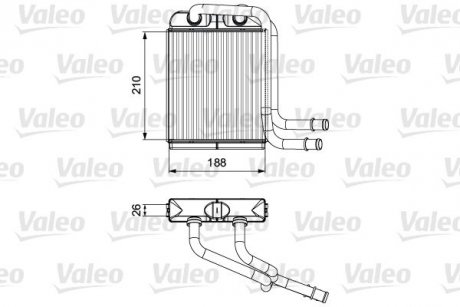 Радіатор обігрівача Valeo 811524 (фото 1)